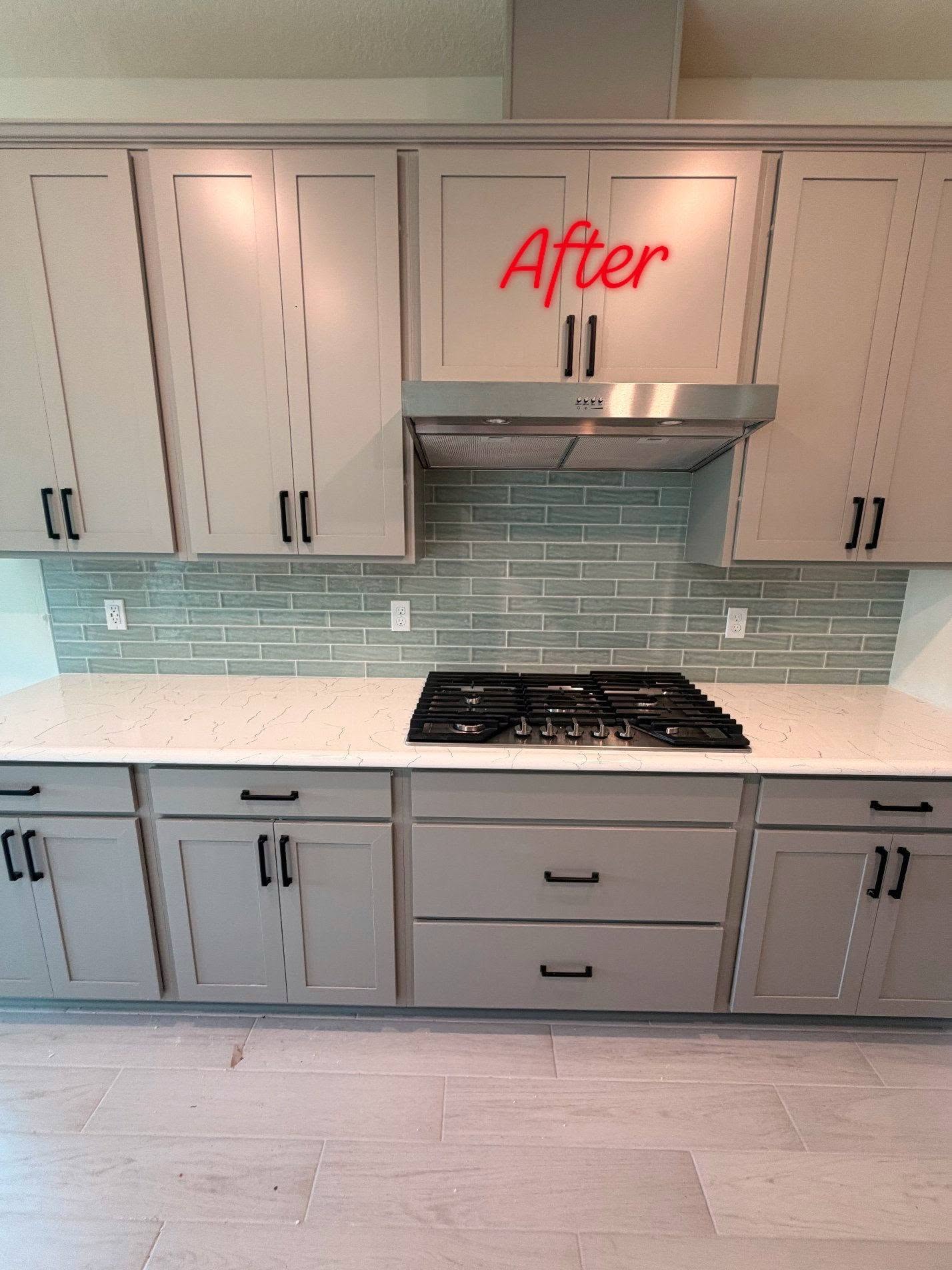 Finished kitchen backsplash project